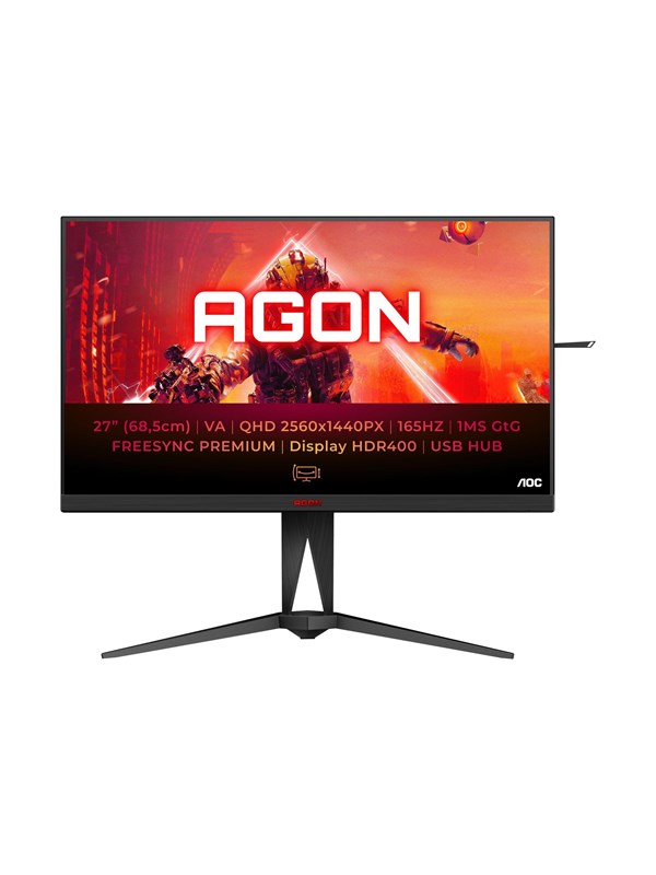 27" AOC AGON AG275QXN - 2560x1440 - 165Hz - VA - DisplayHDR 400 Skaerm
