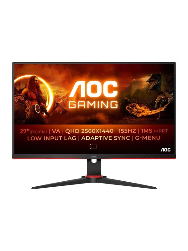 27" AOC Q27G2E - 2560x1440 (QHD) - 155Hz - VA Skaerm