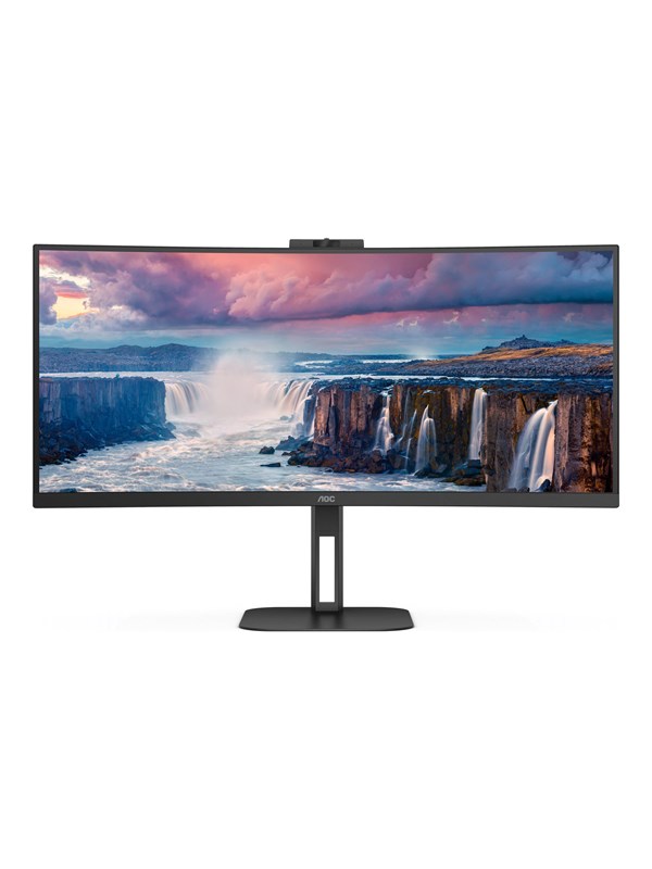 34" AOC CU34V5CW - 3440x1440 (UWQHD) - 100Hz - VA - 65W USB-C - Curved Skaerm