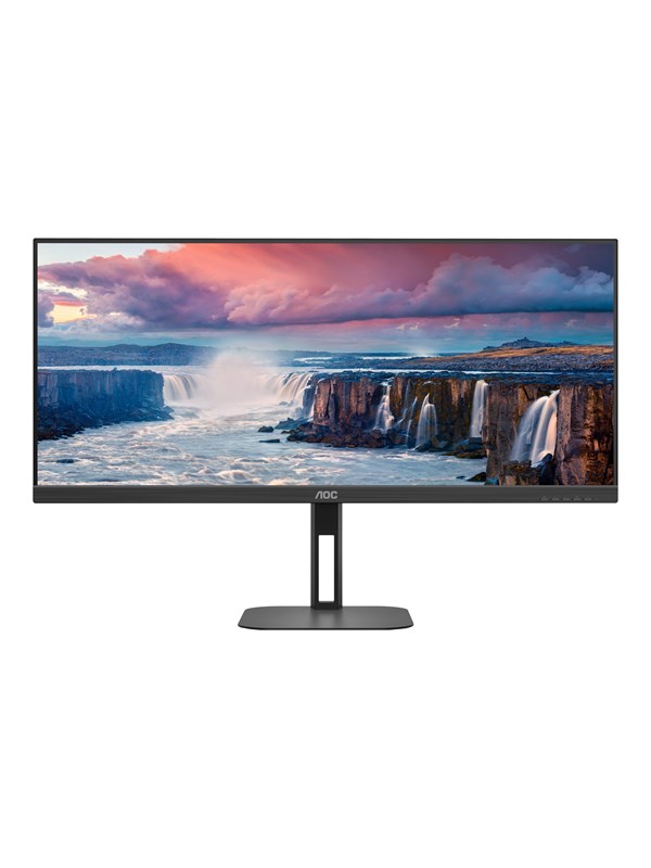 34" AOC Value-line U34V5C/BK - 3440x1440 - 100Hz - VA - 65W USB-C Skaerm