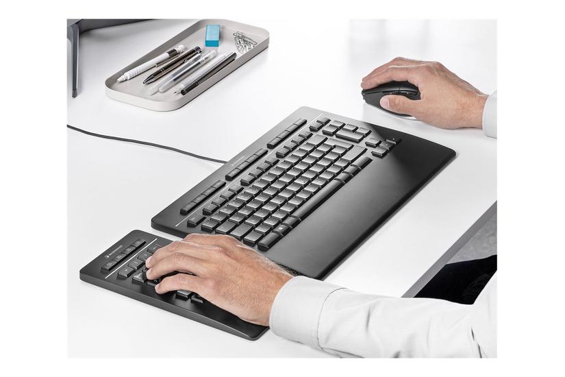 3Dconnexion Keyboard Pro with Numpad - tastatur og numerisk tastatur-sæt - QWERTY - Nordisk Indgangsudstyr IT og elektronik > Hardware > Tastatur og mus > Tastaturer > Tastaturer med kabel