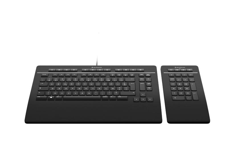 3Dconnexion Keyboard Pro with Numpad - tastatur og numerisk tastatur-sæt - QWERTY - US International Indgangsudstyr IT og elektronik > Hardware > Tastatur og mus > Tastaturer > Tastaturer med kabel