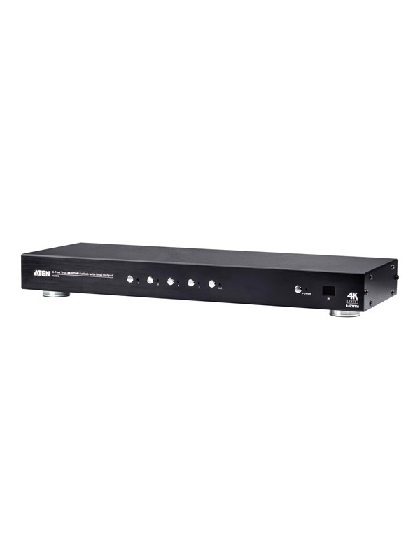 ATEN 4 Port True 4K HDMI Switch with Dual Skaerm Lyd switch