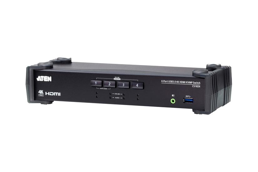ATEN CS1824 KVMP Switch - KVM / audio / USB switch - 4 porte IT og elektronik > Hardware > KVM > KVM switch