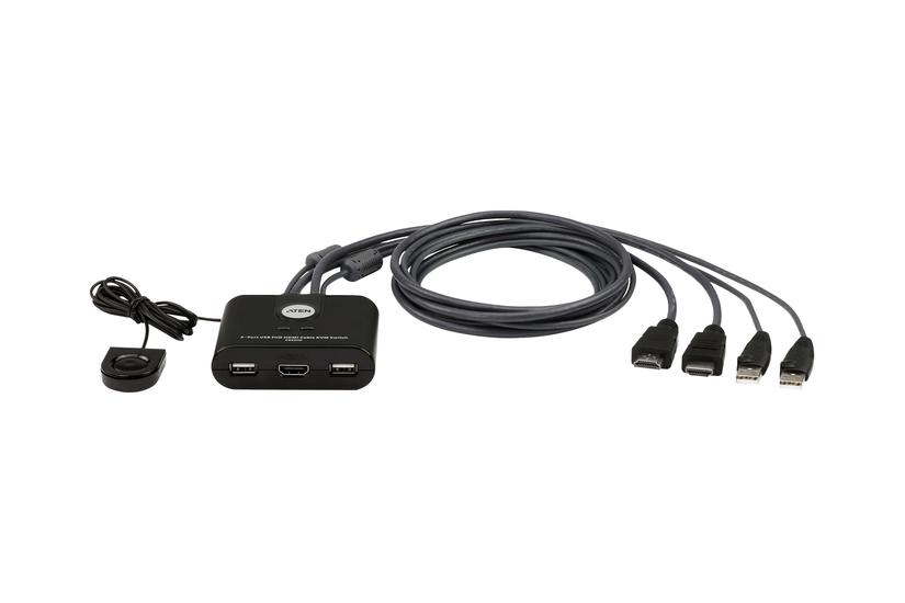 ATEN CS22HF - KVM / USB switch - 2 porte IT og elektronik > Hardware > KVM > KVM switch