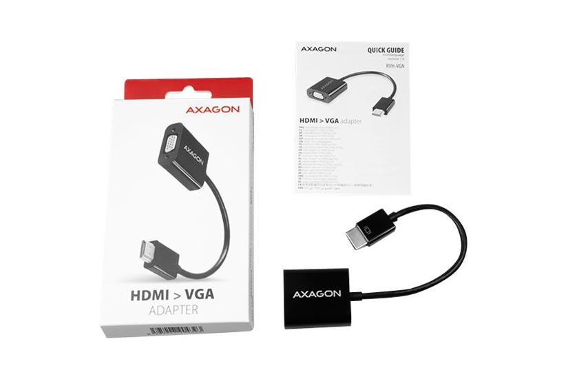 AXAGON videoadapter - HDMI / VGA - 17 cm IT og elektronik > Hardware > Kabler > HDMI Kabler