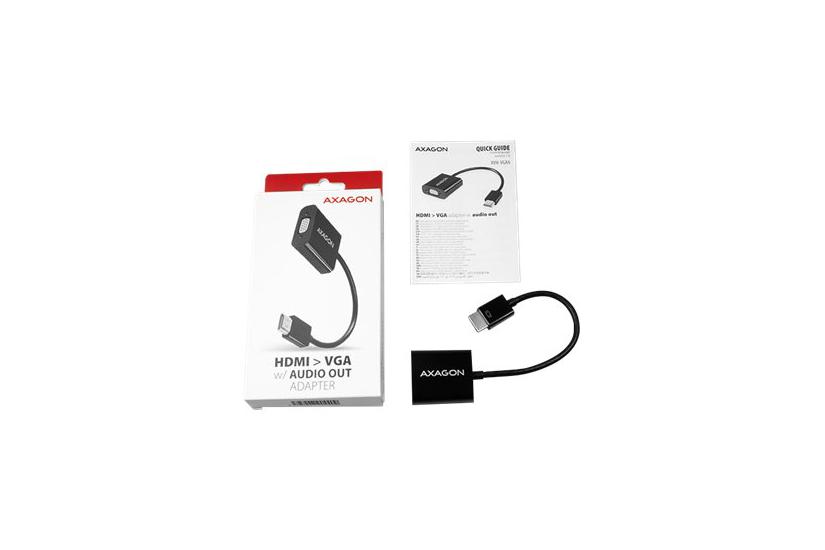 AXAGON videoadapter - HDMI / VGA / audio - 17 cm IT og elektronik > Hardware > Kabler > HDMI Kabler