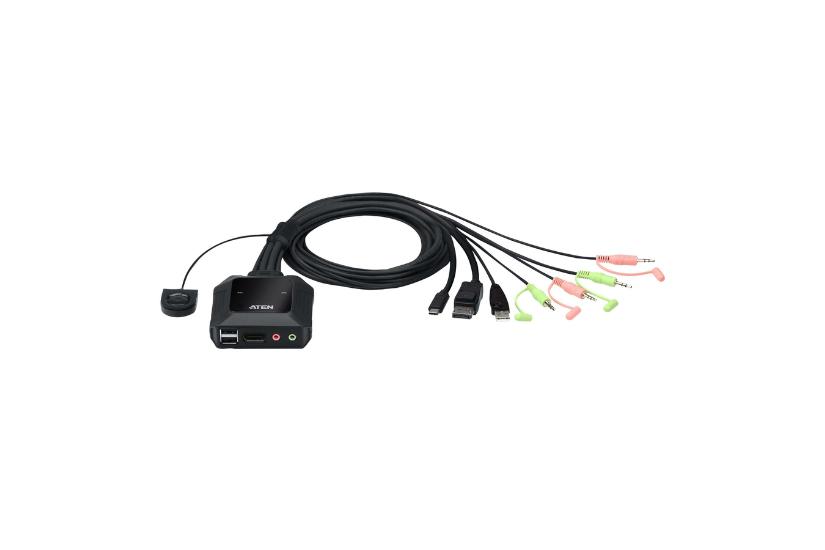 Adap KVM Switch Aten 2P USB-C DP CS52DP IT og elektronik > Hardware > KVM > KVM switch