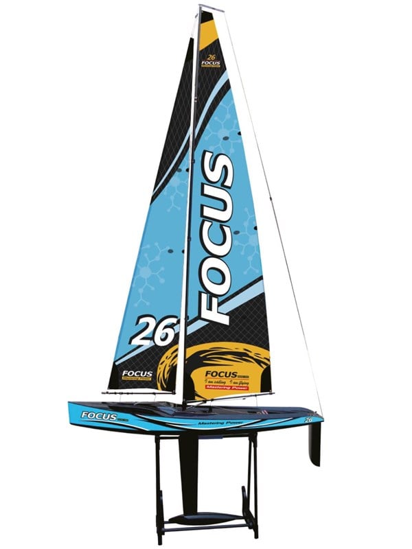 Amewi Focus III Racing Sailing Yacht 100 cm 2.4GHz RTR Blue Fjernstyret