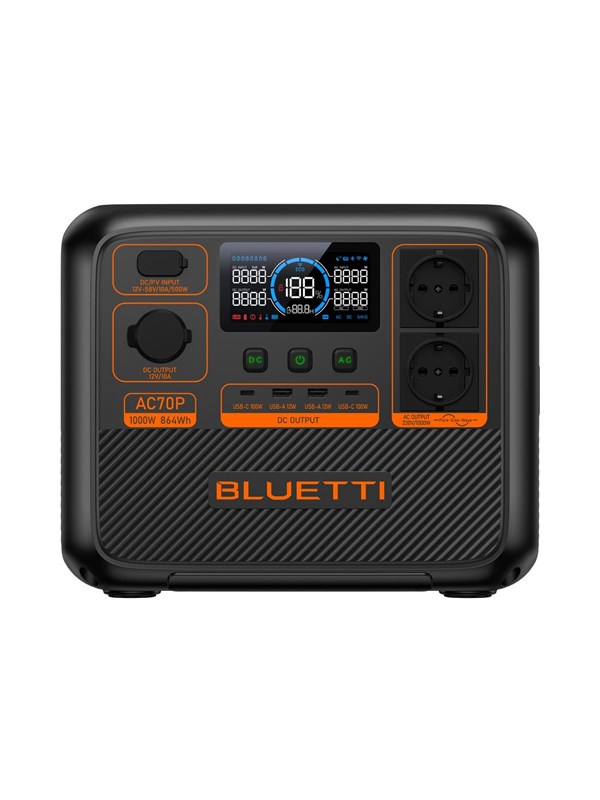BLUETTI PowerOak AC70P - Portable Power Station - 864Wh Power Station