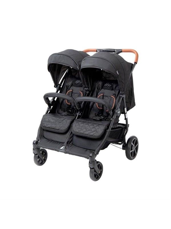 Babytrold OS2 tvillingeklapvogn - Sort Barnevogne