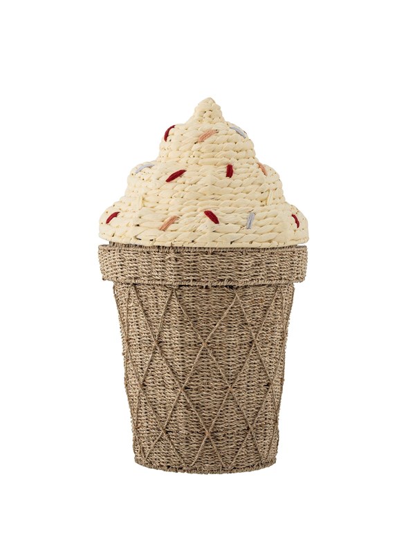 Bloomingville MINI - Cillie Basket w/Lid - Water Hyacinth Boligindretning