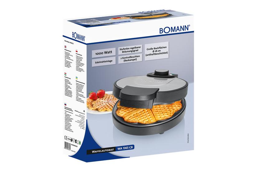 Bomann WA 1365 CB - vaffeljern Husholdning > Køkkenapparater > Brødristere og grille > Vaffeljern