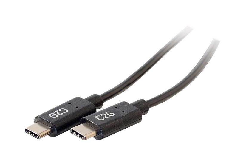 C2G 1.8m (6ft) USB C Cable - USB 2.0 (3A) - M/M USB Type C Cable - Black - USB Type-C kabel - 24 pin USB-C til 24 pin USB-C - 1.8 m IT og elektronik > Hardware > Kabler > USB Kabler
