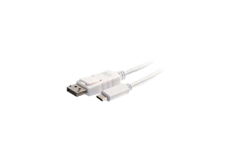 C2G 1.8m (6ft) USB C to DisplayPort Adapter Cable White Ekstern videoadapter - Chrontel CH7213A - USB-C IT og elektronik > Hardware > Grafikkort