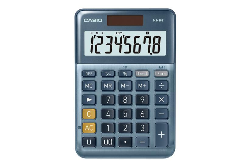 Casio MS-80E - skrivebords-regnemaskine Kontor > Kontorinventar > Regnemaskiner og skrivemaskiner > Regnemaskine > Regnemaskiner til skrivebordet