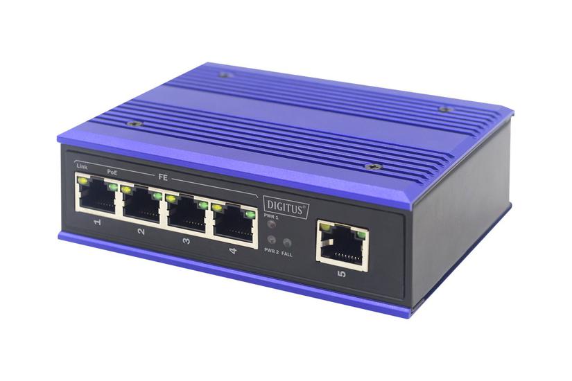 DIGITUS Industrial - switch - 4 porte - ikke administreret IT og elektronik > Netværk > Hubs og switches > Ikke-Administrerede Switches