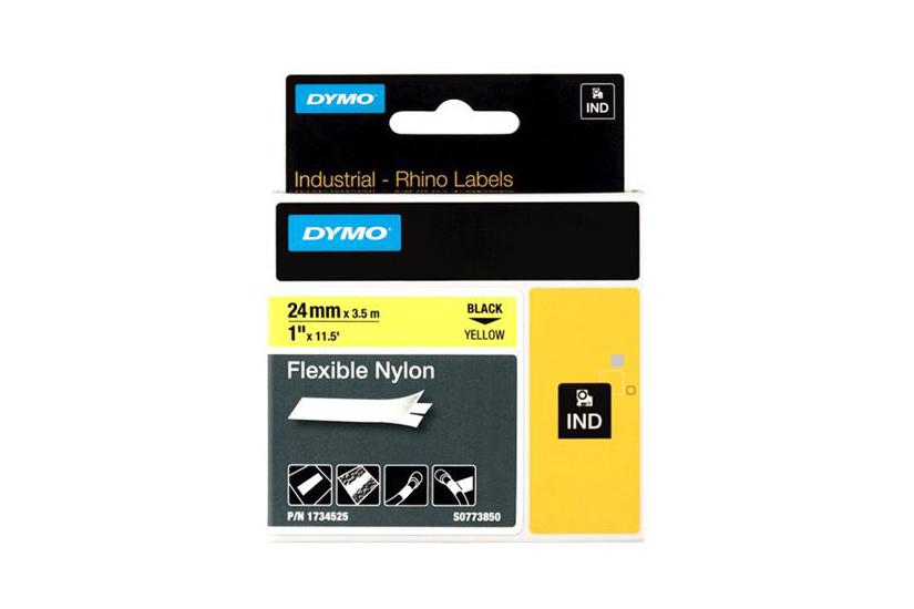 DYMO RhinoPRO Flexible Nylon - fleksibel tape - 1 kassette(r) - Roll (2.4 cm x 3.5 m) IT og elektronik > Scan/Print > Diverse til scan og print > Speciel medie