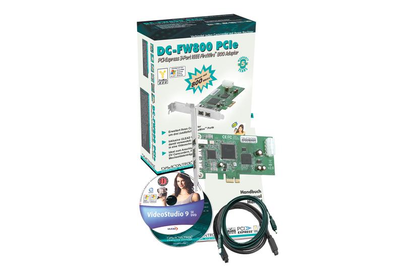 Dawicontrol DC-FW800 PCIe Videooptagelsesadapter - lavprofil IT og elektronik > Hardware > Grafikkort > Videooptagelseskort