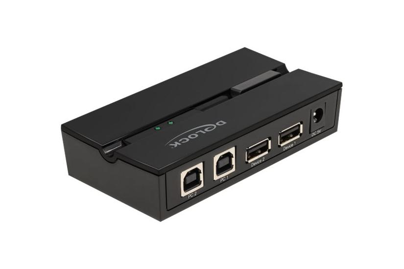 Delock - USB sharing switch til periferiudstyr - 2 porte IT og elektronik > Hardware > Kabler > USB Hubs