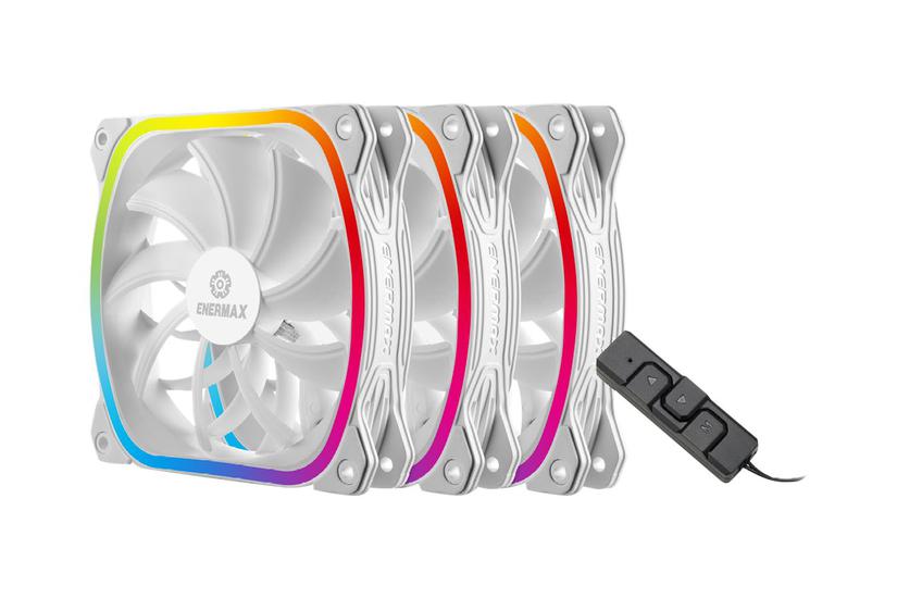 Enermax SquA RGB UCSQARGB12P-W-BP3 - indsats med blæser IT og elektronik > Hardware > Blæsere og køling > Blæsere
