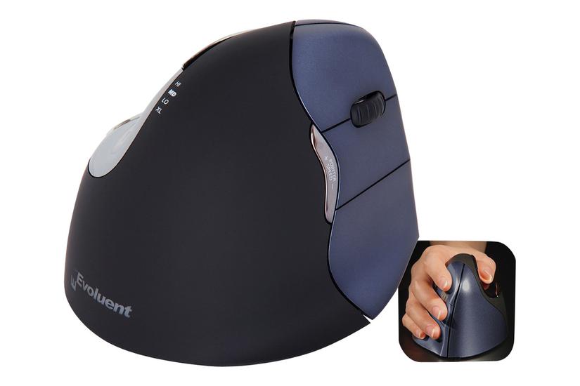 Evoluent VerticalMouse 4 Right - lodret mus - 2.4 GHz IT og elektronik > Hardware > Tastatur og mus > Mus > Trådløse mus