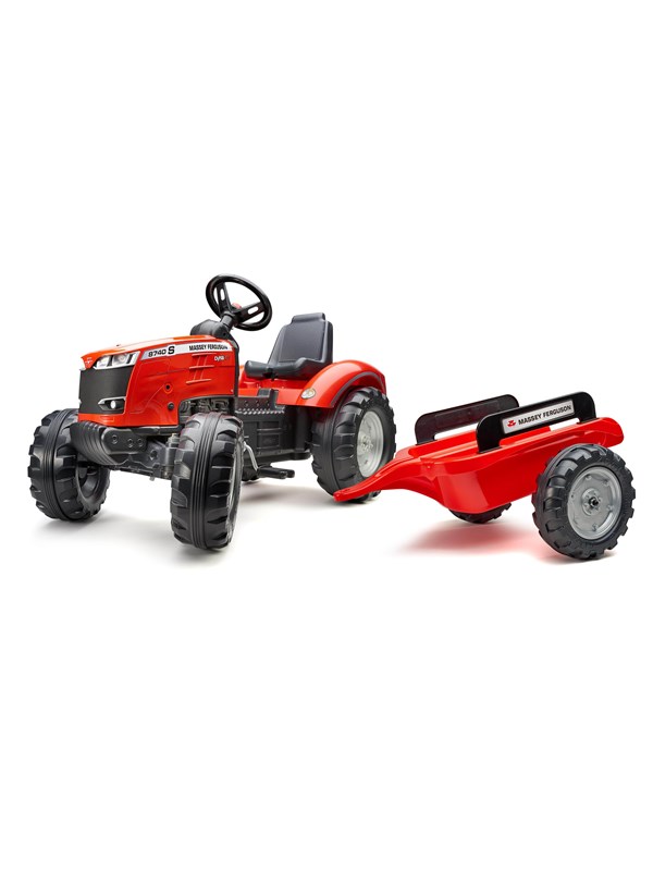 Falk Traktor med vogn Massey Ferguson Loebecykler Gaabiler Scootere