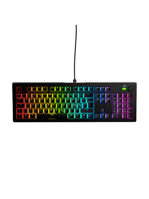Glorious GMMK 3 100% Prebuilt - Fox Linear - Gaming Tastatur - Nordisk - Sort Tastatur