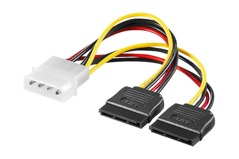 Goobay SATA Power Adapter 4Pin - 2x15Pin Molex IT og elektronik > Hardware > Lagring og backup > Lagringskabler > SATA Kabler
