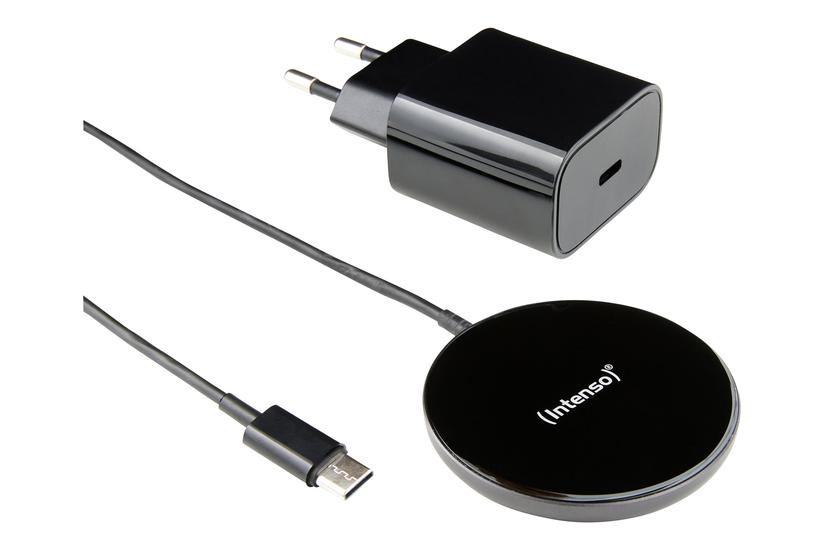 Intenso MB1 trådløs opladningspude - magnetisk - + AC-strømadapter - 15 Watt IT og elektronik > Hardware > Strømforsyninger > Strømadaptere og opladere