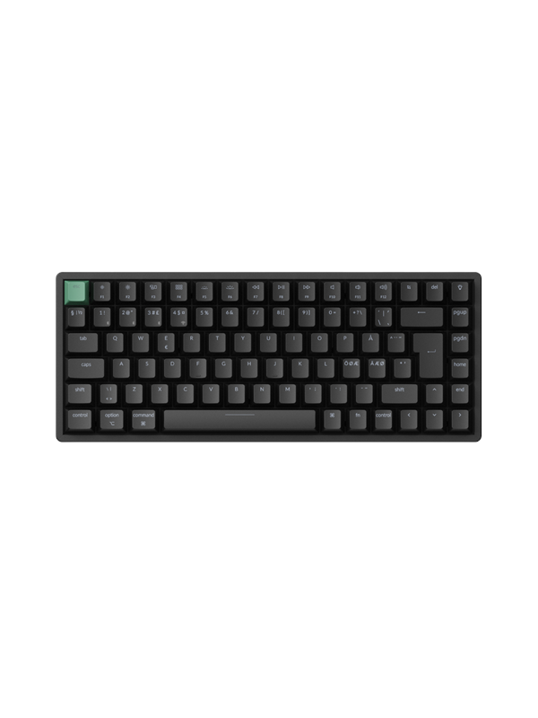 Keychron K2 HE Wireless Tri-Mode Hot Swap QMK Gateron 2.0 Purple Magnetic Switch Black - Gaming Tastatur - Nordisk - Sort Tastatur