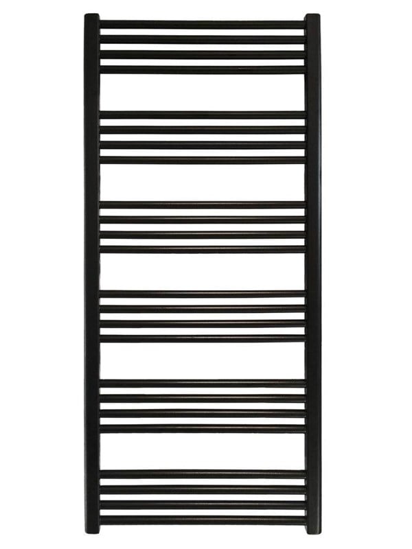 Kriss space håndklædetørrer 1337 x 600 mm mat sort Haandklaederadiator og tilbehoer