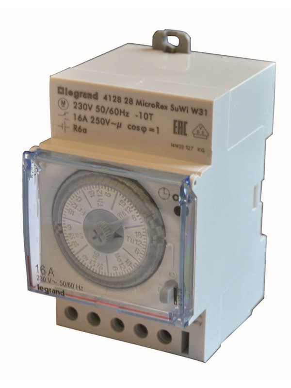 Legrand MicroRex3 AQW31 ugeur analog 230V Komponenter til tavler og kasser