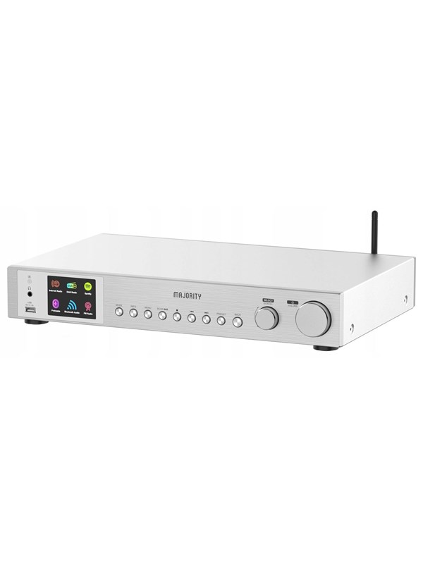 Majority Fitzwilliam 3 - DAB/DAB+/FM - Sølv DAB netvaerks og clockradio