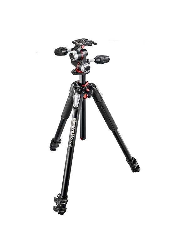 Manfrotto MK055XPRO3-3W - Tripod - Alu 3-section horiz. column tripod with head Stativ