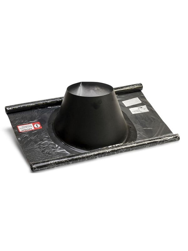 Metalbestos inddækning Ø230/130 33-45° flex sort Kedler og skorstene