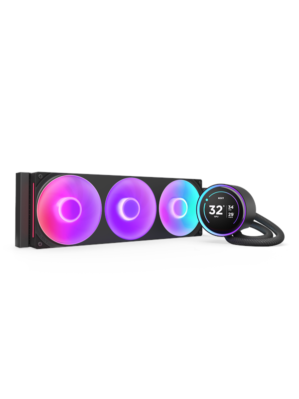 NZXT Kraken Elite RGB V2 360 (2024) - Sort med RGB lys - CPU Vandkøling - Max 30 dBA CPU Koeler