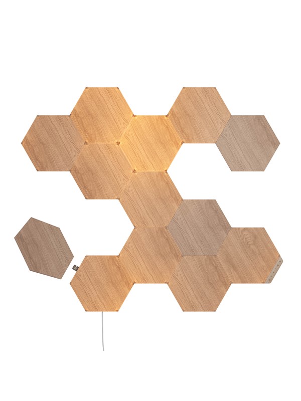 Nanoleaf Elements - Wood Look Hexagons Starter Kit (13 Panels) Smart Home