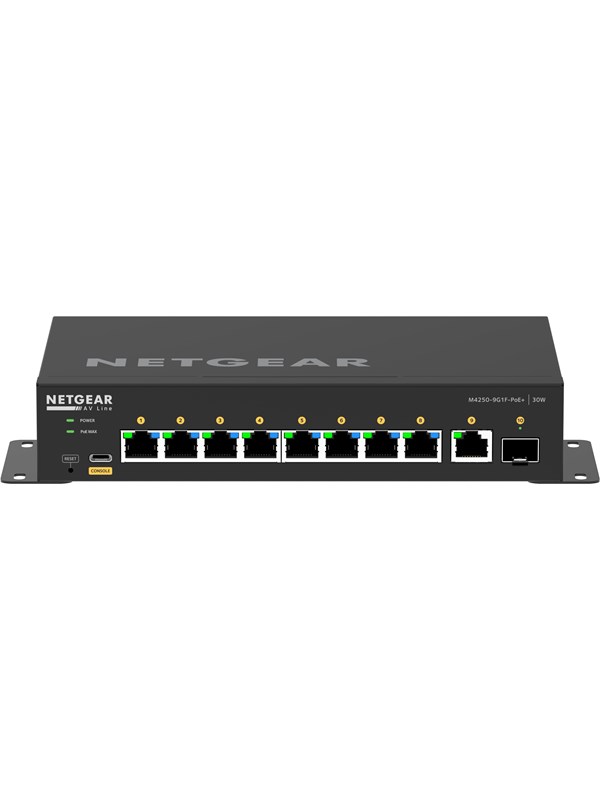 Netgear AV Line M4250-9G1F-PoE+ (GSM4210PD) 8x1G PoE+ 110W 1x1G and 1xSFP Managed Switch Switch