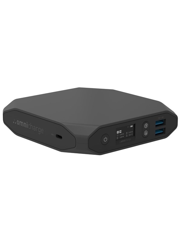 Omnicharge Omni20+ USB-C Powerbank - Sort - 20000 mAh Powerbank