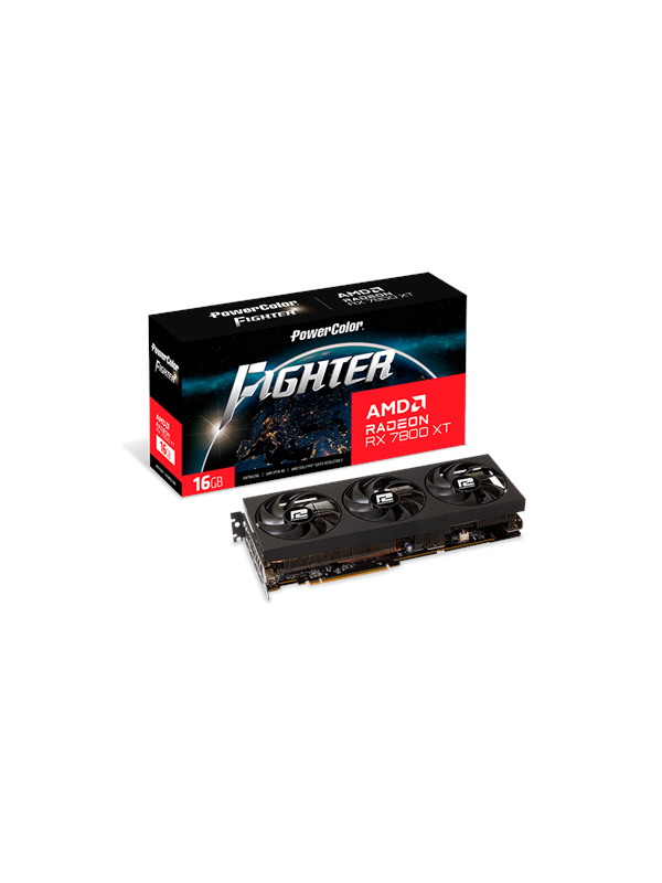 PowerColor Radeon RX 7800 XT Fighter - 16GB GDDR6 RAM - Grafikkort Grafikkort