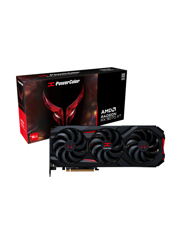 PowerColor Radeon RX 9070 XT Red Devil - 16GB GDDR6 RAM - Grafikkort Grafikkort