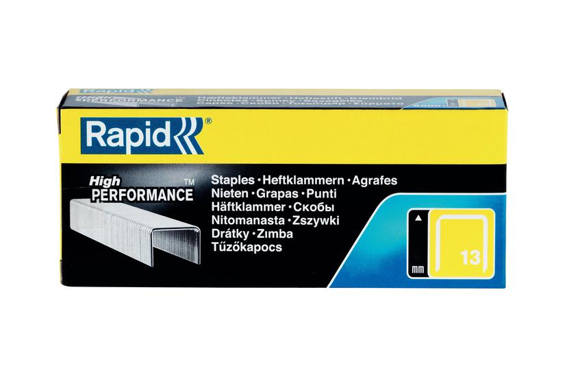Rapid - hæfteklammer - 13/10 - 10 mm - galvaniseret - pakke med 5000 Kontor > Skrivebordstilbehør > Klemmer