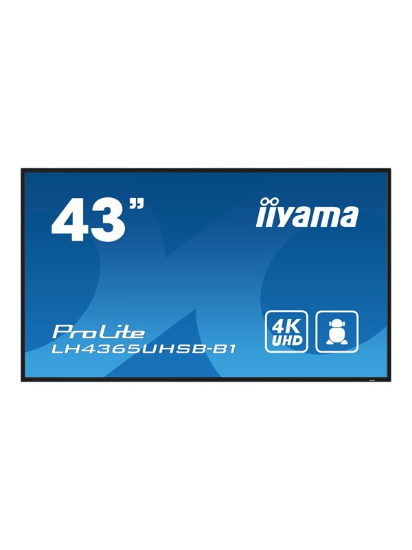 iiyama ProLite LH4365UHSB-B1 43" Class (42.5" viewable) LED-backlit LCD display - 4K - for digital signage Infoskaerme Digital Skiltning