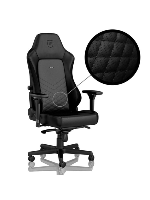 noblechairs HERO Gaming Chair - Black Gamer Stol - Sort - PU Læder - Op til 150 kg Gamer Stol