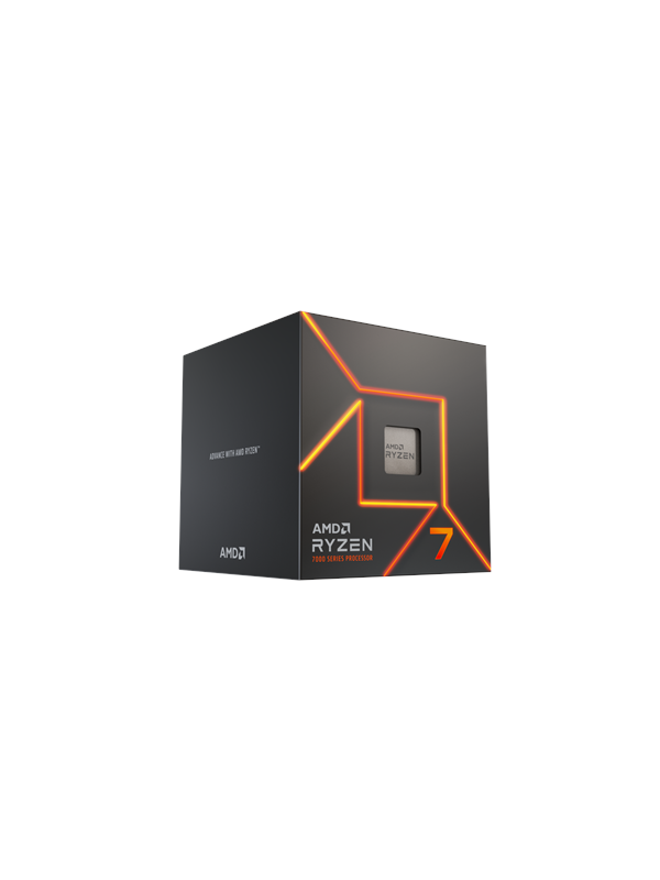 AMD Ryzen 7 7700 Wraith Prism CPU - 8 kerner - 3.8 GHz - AMD AM5 - AMD Boxed (med køler) CPU