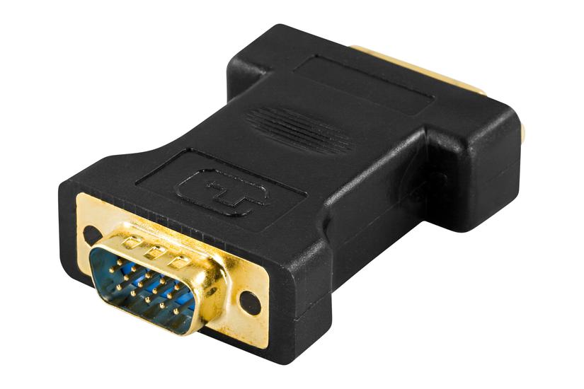 DELTACO DVI-I hun til VGA han - Sort IT og elektronik > Hardware > Kabler > Monitor Kabler