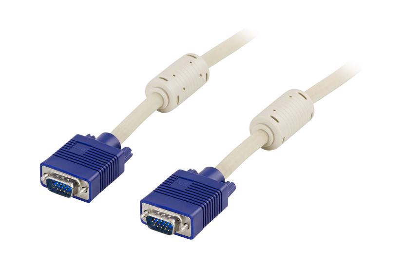 DELTACO VGA til VGA - 1.8 m - Grå IT og elektronik > Hardware > Kabler > Monitor Kabler