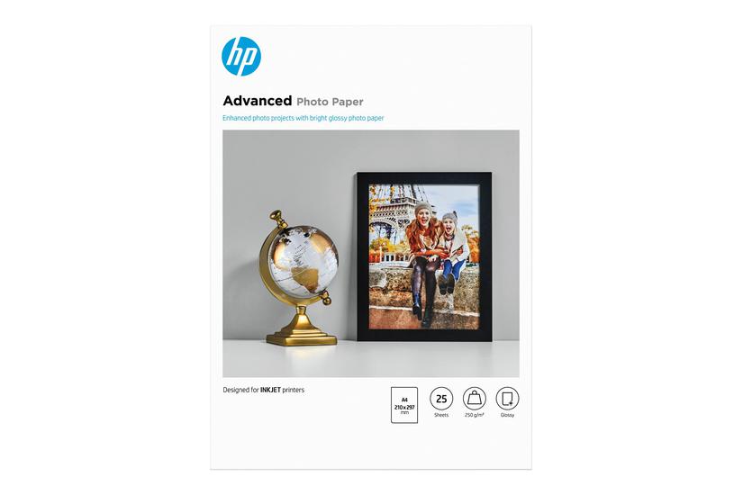 HP Advanced Glossy Photo Paper - fotopapir - skinnende - 25 ark - A4 - 250 g/m² IT og elektronik > Scan/Print > Papir til print
