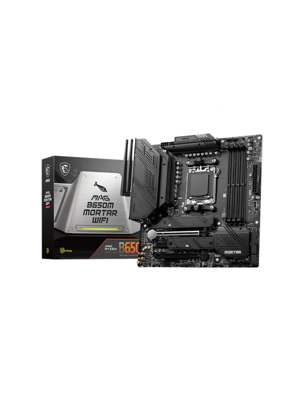 MSI MAG B650M MORTAR WIFI Bundkort - AMD B650 - AMD AM5 socket - DDR5 RAM - Micro-ATX Bundkort